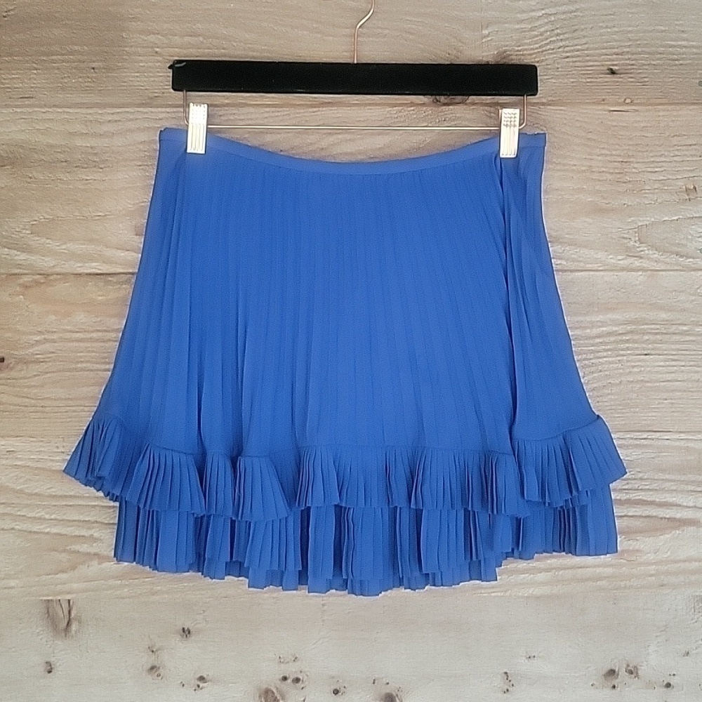 Banana Republic Blue Pleated Layered Skirt Size 6